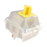 Interruptores Gateron Milky Yellow Pro V2 para teclado mecánico MX, interruptores lineales/prelubrificados de 5 pines 50gf
