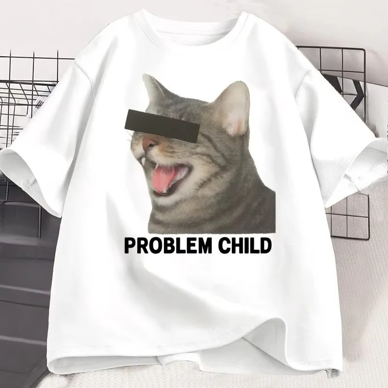 Funny Cat Gang Vintage T-Shirt Men Women Unisex Oversized T Shirt Casual Cotton Short Sleeve Round Neck Tshirt Mens Clothing