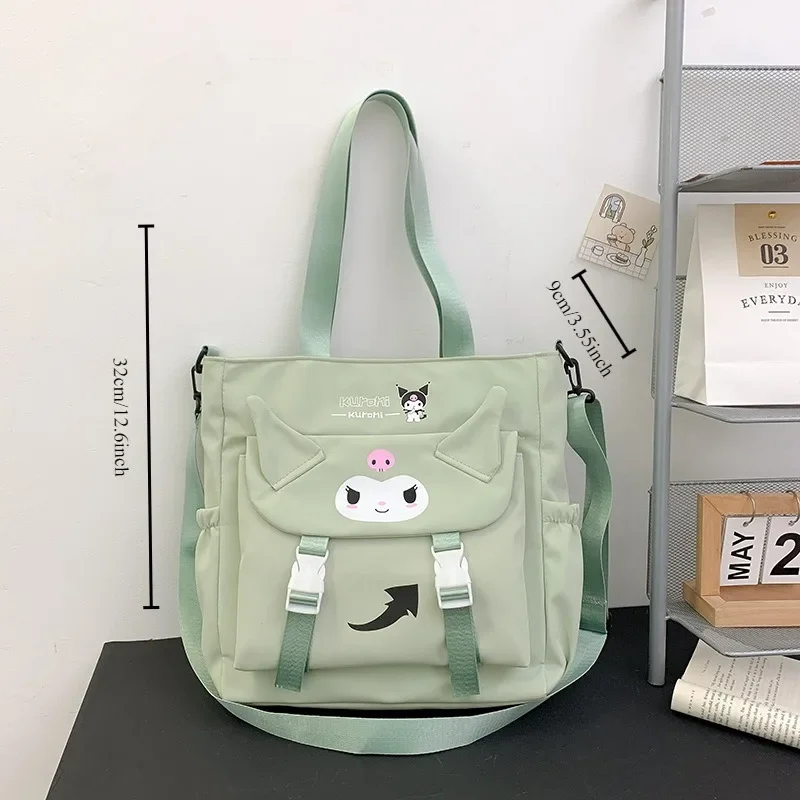 Sanrio Kuromi Cinnamoroll Shoulder Tote Bag Canvas Crossbody Fashion Handbag Womenr Backpack Girl Teenagers High Capacity Bag