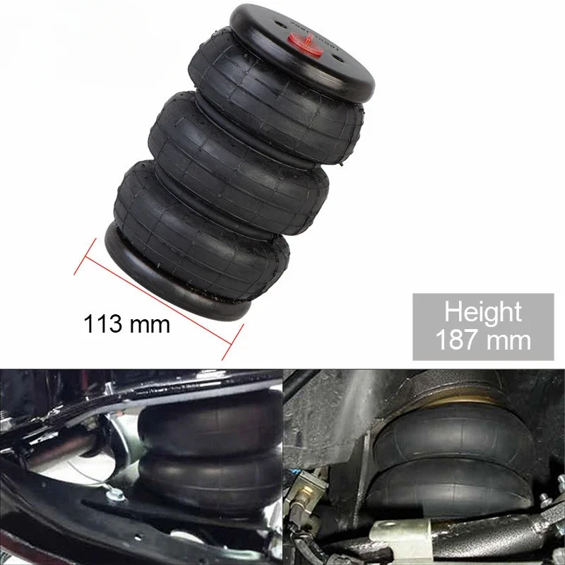 

Retrofit single port 1/2 "npt air suspension 113mm truck shock absorber rubber airbag 3E2300