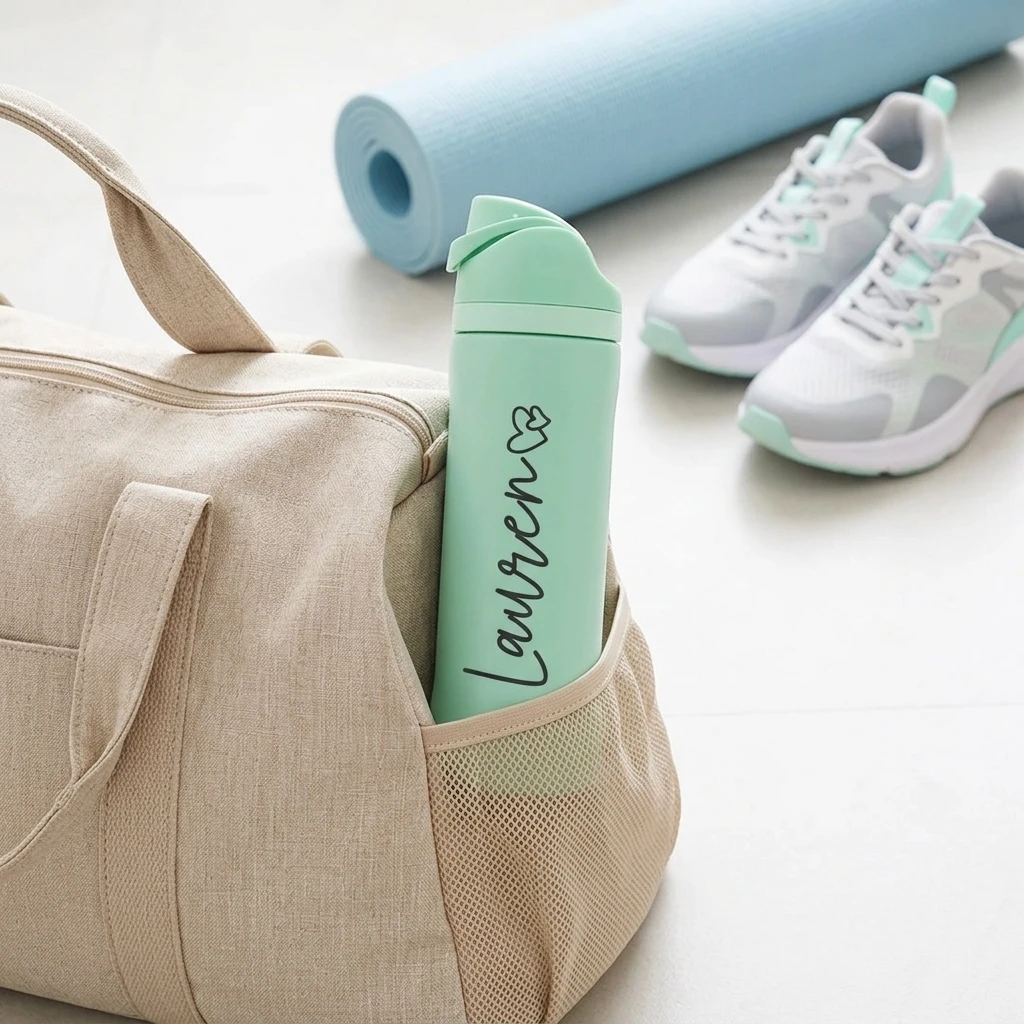 زجاجة مياه معزولة حراريًا بتصم - مراجعة Yoga Fitness Name وسعره