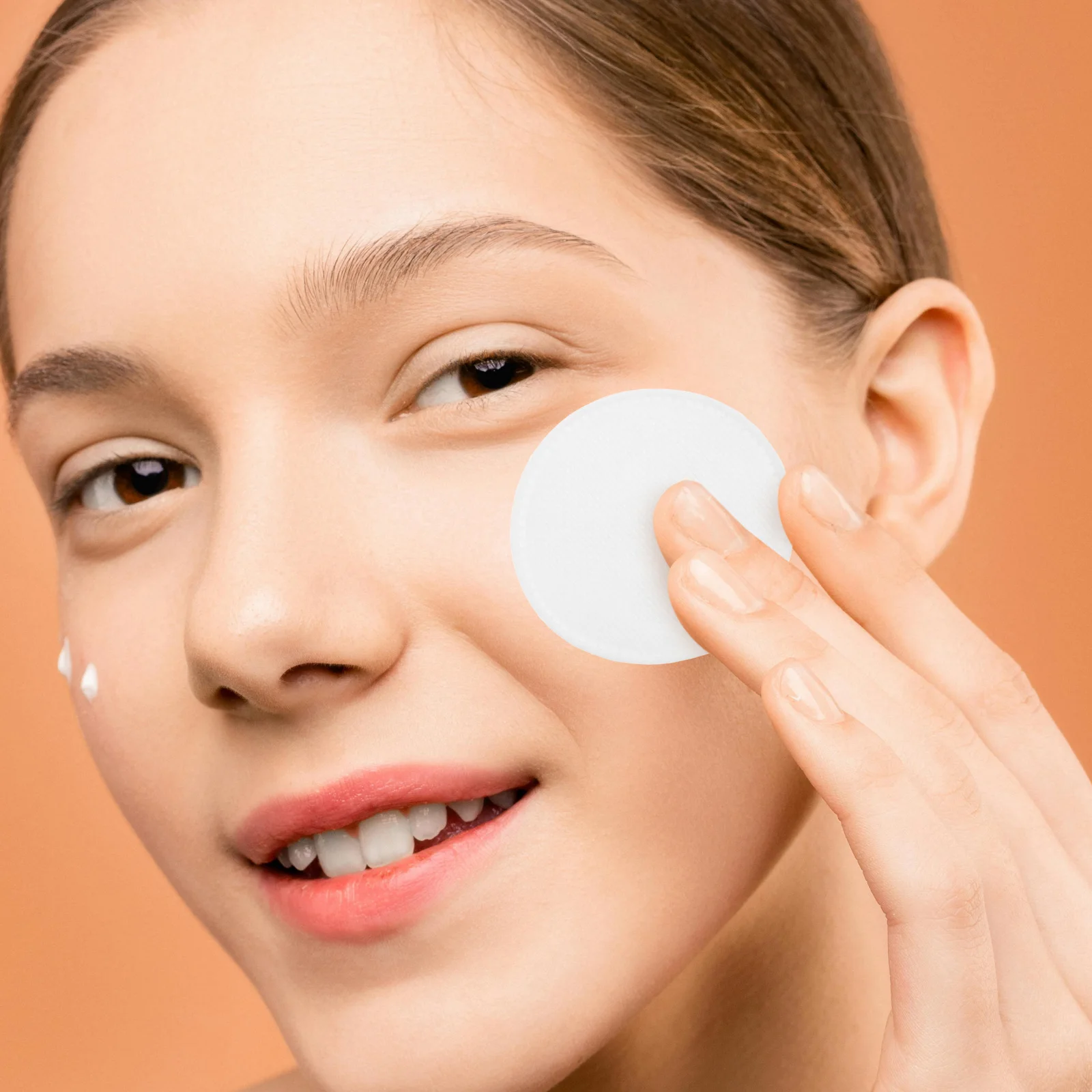 Tampons de maquillage en coton pur, 100 pièces, ronds de nettoyage du visage épais Double face pour peau sensible, outils de soins de la peau de voyage