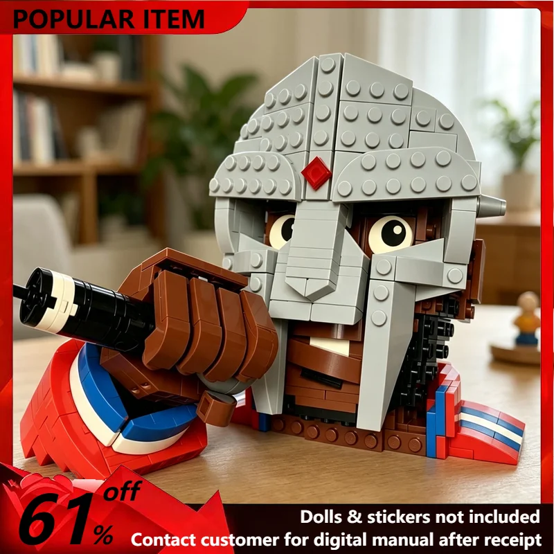 603PCS MOC Large Character Bust Sculpture Model Building Blocks Art Portrait Statue Creative Display DIY Assembly Gifts Adults