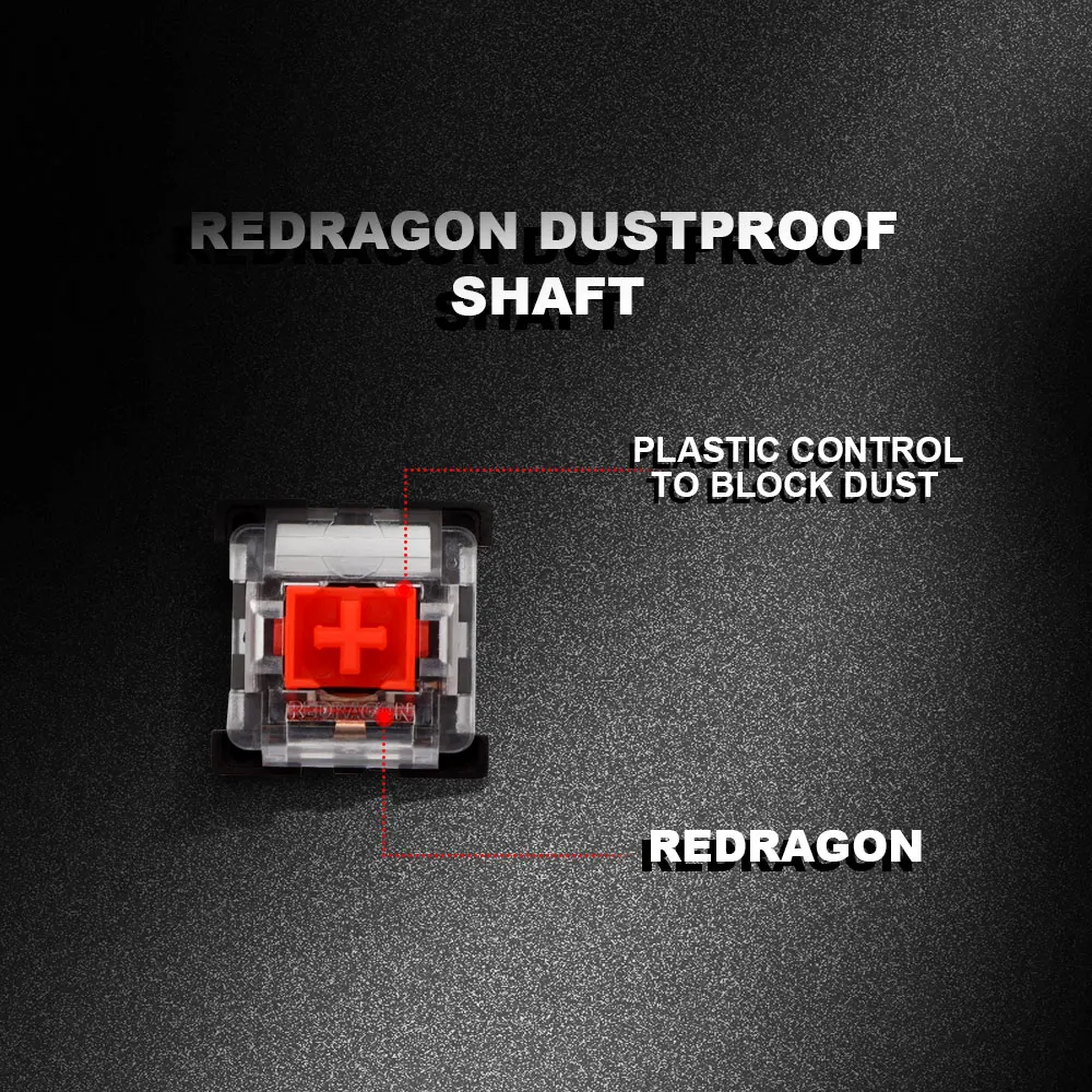 REDRAGON SMD RGB MX Switch 3Pin Clicky Linear Tactile Silent Red Switche For Backlit Mechanical Keyboard