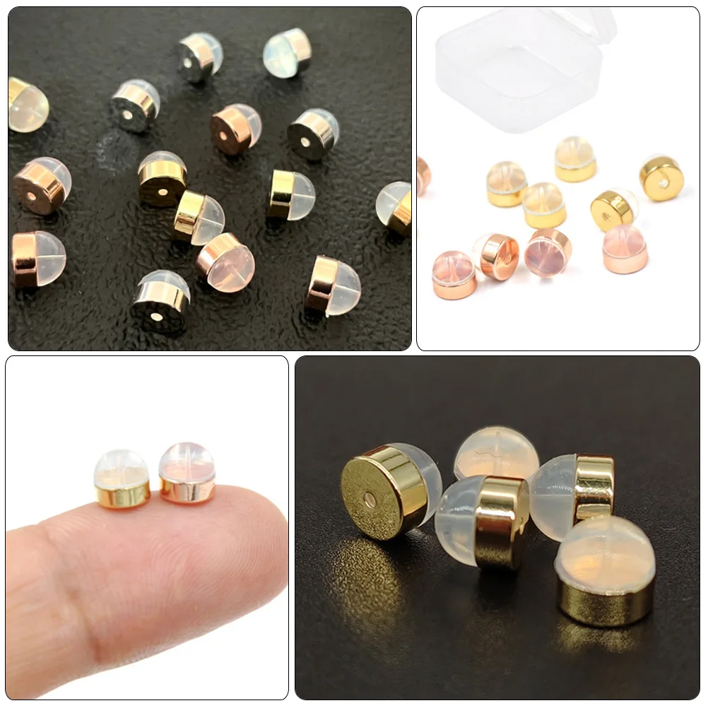 

12pcs Earring Safety Stopper Backs Replacement Secure Stoppers For Studs Women Durable Jewelry Accessories Silicon Ear Backings