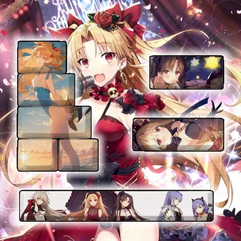 Ereshkigal Theme Anime Keycaps Mechanical Keyboard PBT Customized Cute Keycaps PC Gaming Keyboard Accessories Gift Collection