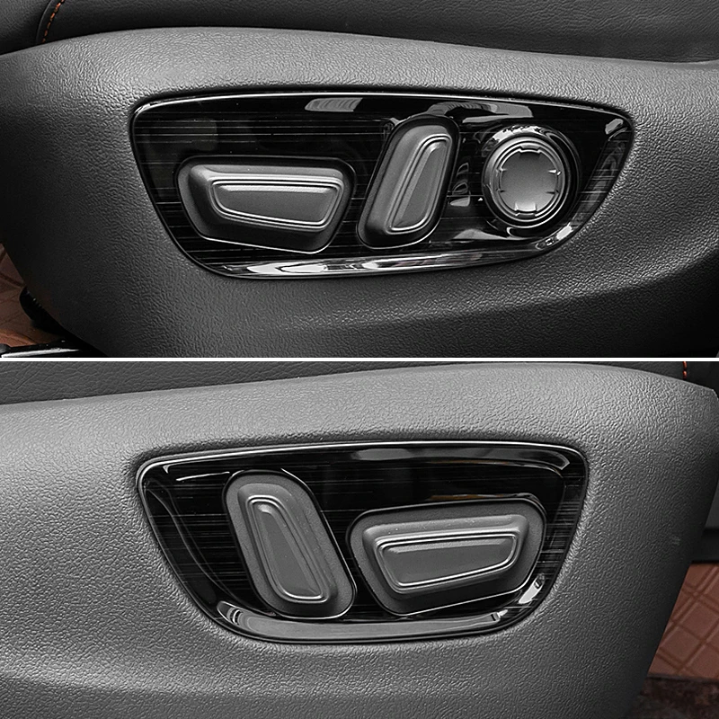 Car Seat Adjustment Switch Knob Panel Case Trim Cover Stickers For Toyota RAV4 XA50 Hybrid 2019 2020 2021 2022 2023 2024 2025