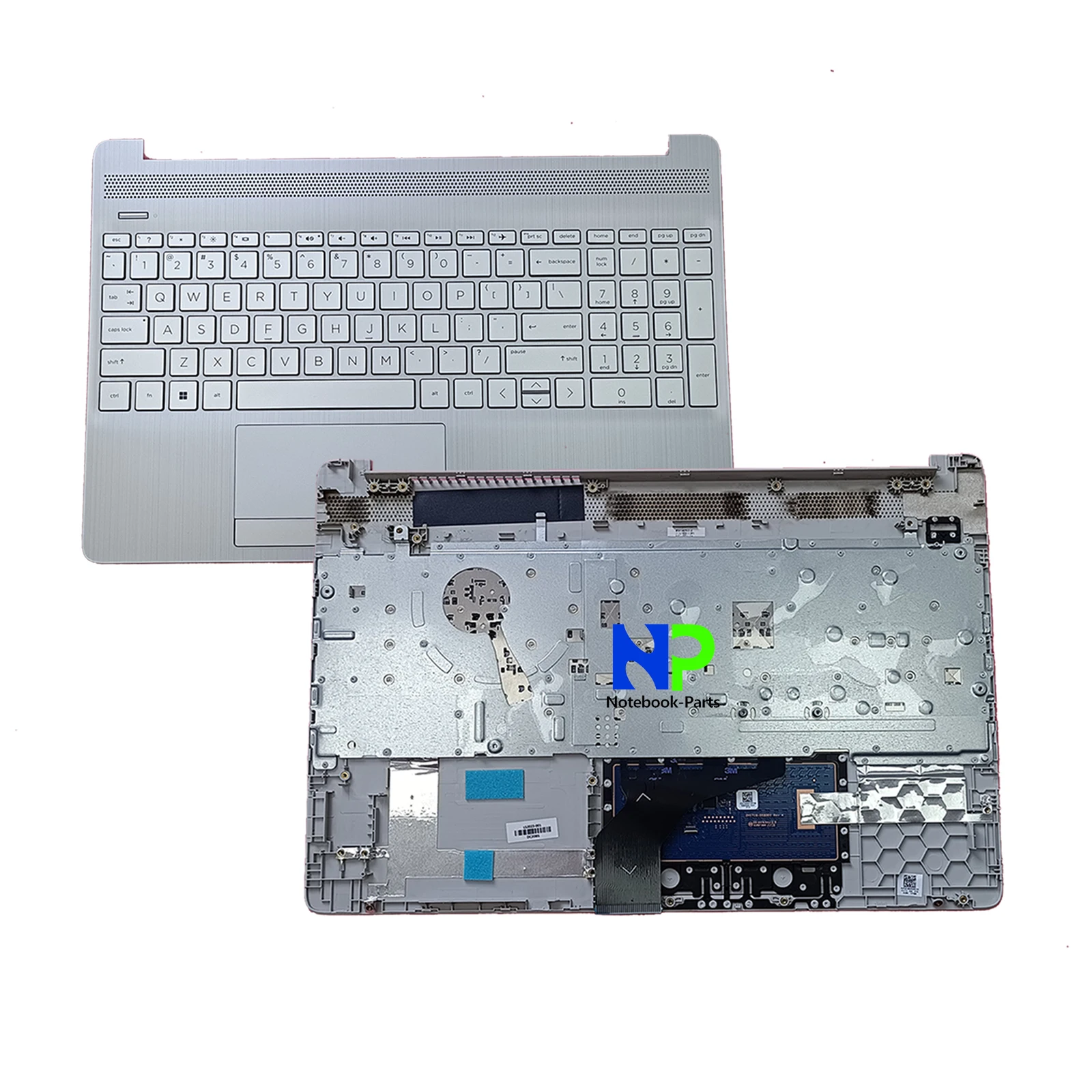 New Top Cover For HP 15-DW 15T-DW 15Z-GW 15-DY 15-GW 15S-DR 15S-DU Palmrest Non-Backlit Keyboard Touchpad Silver L52023-001