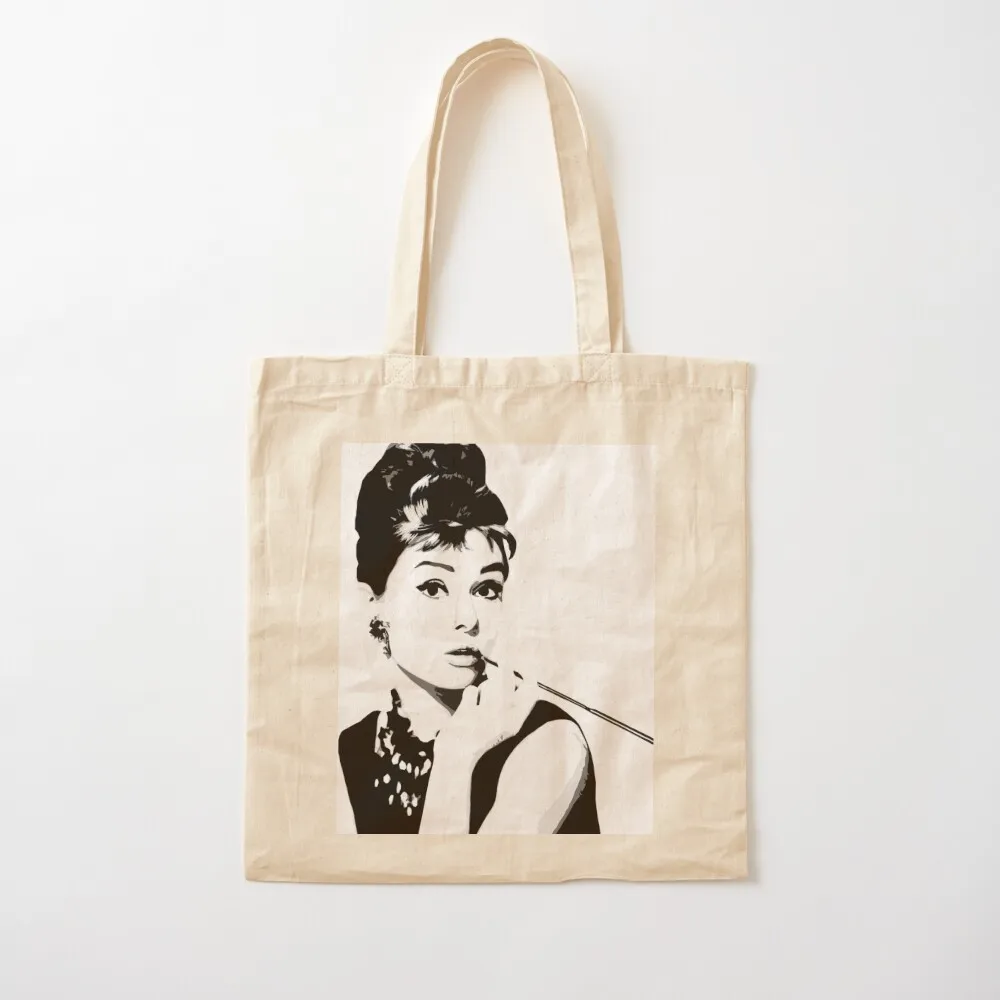 

Audrey Hepburn Portrait Art Tote Bag Handbags tote bags cloth bags bags for women Canvas Canvas Tote Bag