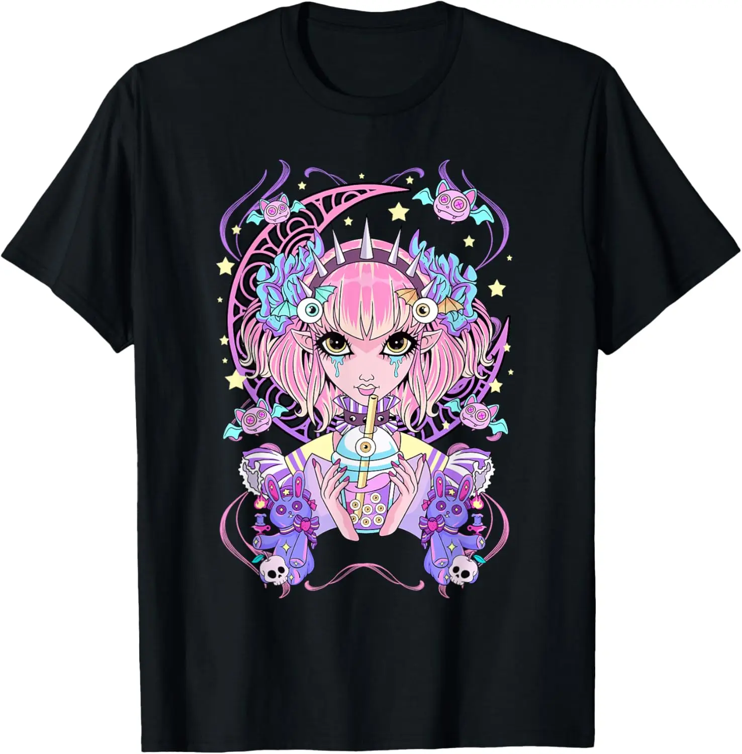Pastel Goth Anime meisje T-shirt