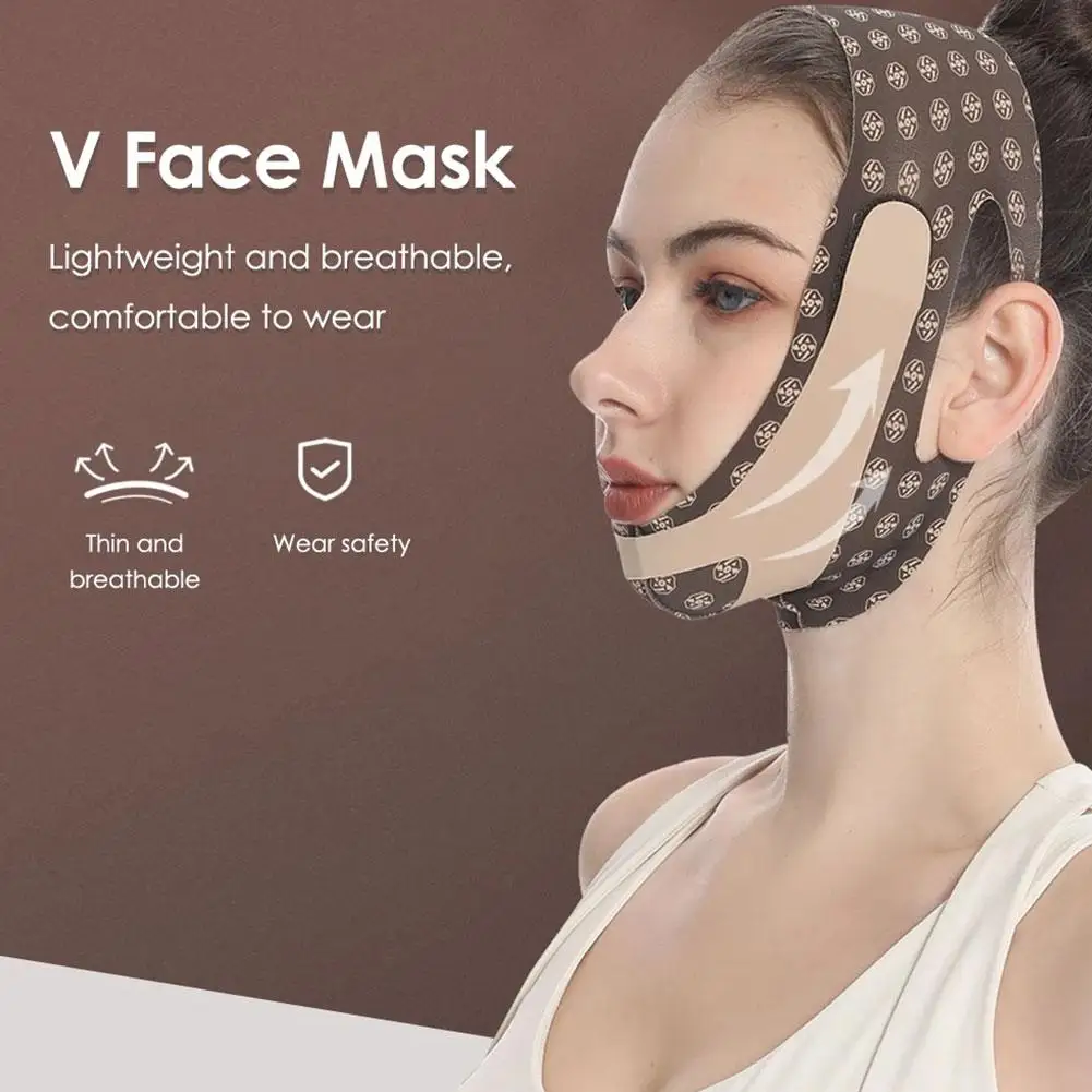 Chin Up Masker V Line Vormgeving Gezichtsmaskers Gezicht Beeldhouwen Masker Gelaatsriem Rimpel Anti Afslankband Slaap Gezicht A7w1