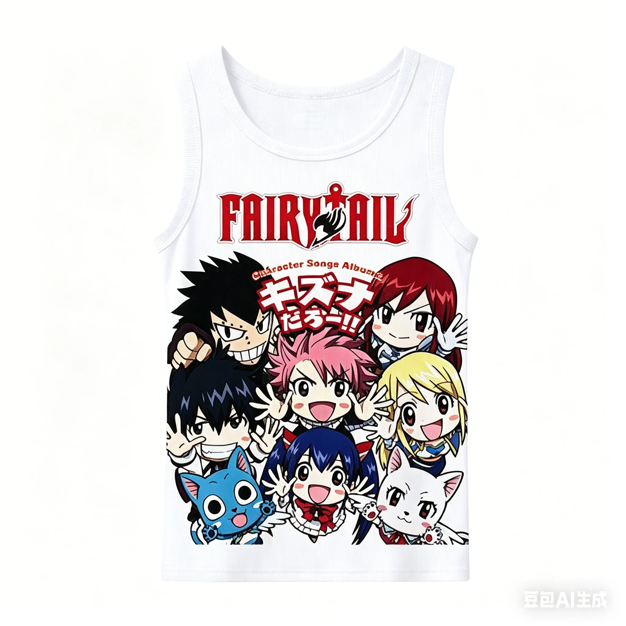 Fairy Tail Ribbed Tank personality Clothes New Model Anime T-shirt Plus Size Streetwear Trendy Short Sleeves high quality soft