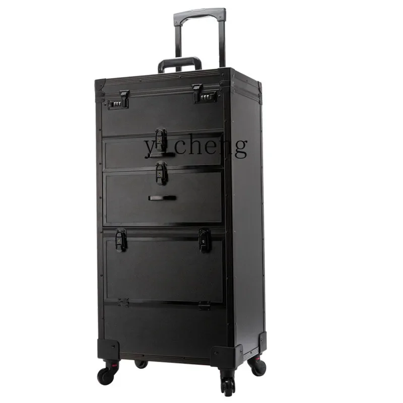 Hairdressing Toolbox Dedicated For Hair Stylist Pull Rod Stylist Large Work Box Large Capacity With Drawerc28