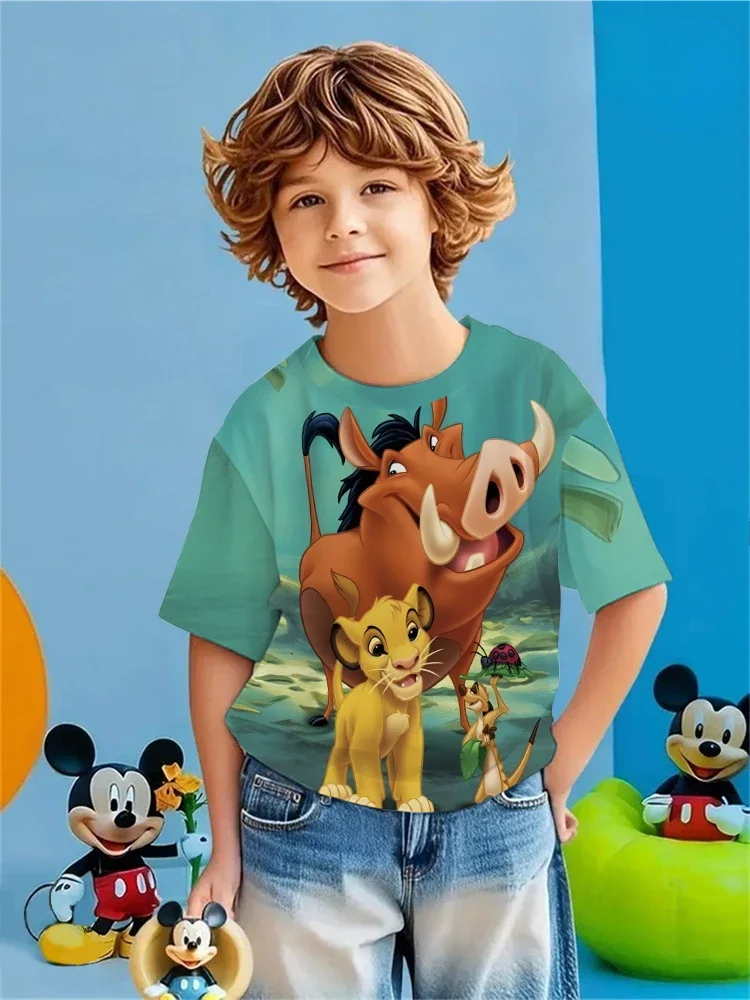 

Best Selling The Lion King 3D T Shirt Kids Teens Boys Girls Cotton Cartoon Print New Summer Trendy Fashion