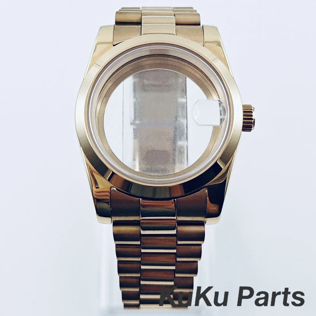 

Позолоченный розовым золотом браслет 36 мм/40 мм, корпус часов с сапфировым стеклом для механизмов NH34, NH35, NH36, NH38, NH70, NH72, ETA2824.