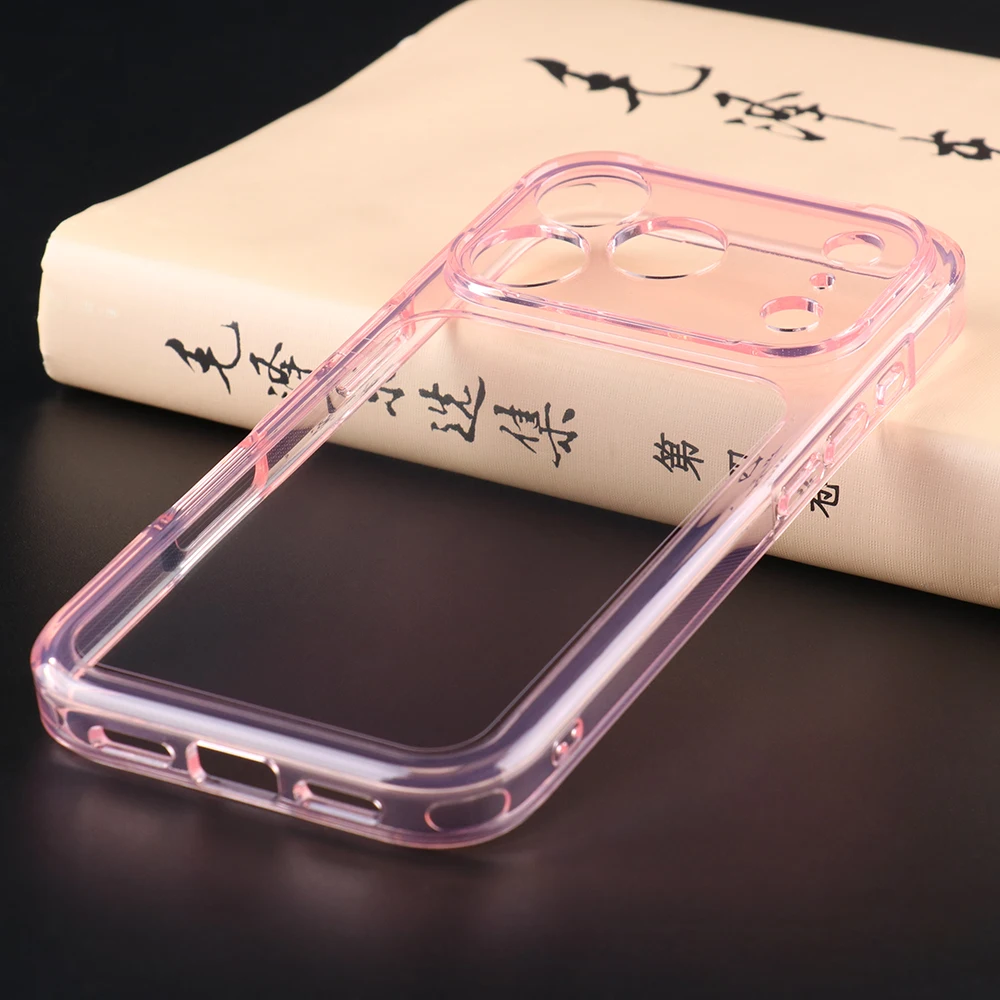 UGOjP Case For iPhone 17 Pro Crystal Clear Anti drop Phone Case Transparent Soft TPU Shockproof Men 
