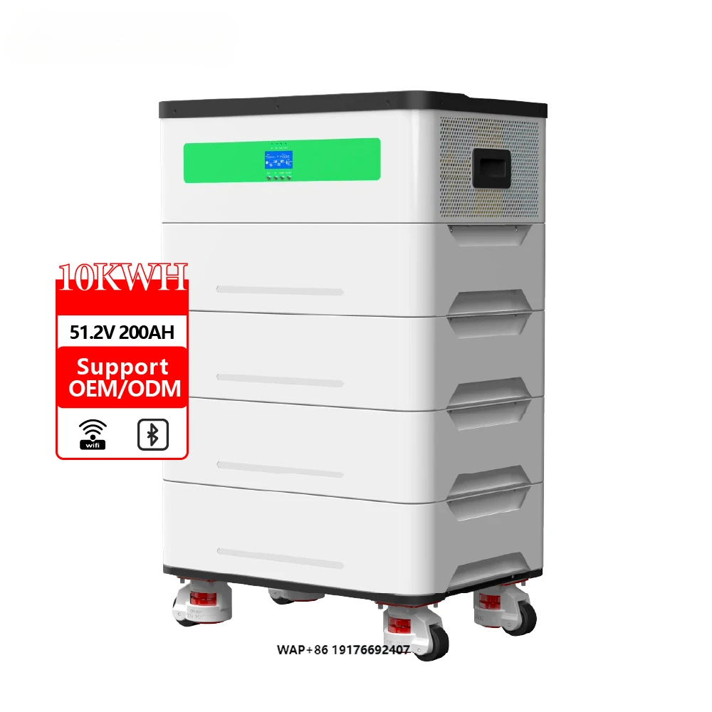 ECOFOTORO All-in-One Home Energy Storage Stackable 51.2V 200Ah 300Ah 400Ah 10KWh 15KWh 20KWh Lithium LiFePO4 BMS Inverter DC UPS