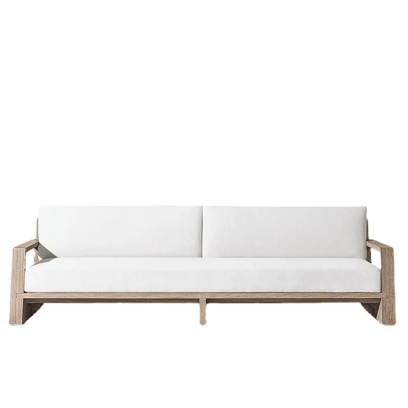 

Outdoor courtyard sofa Garden single chair Nordic balcony Open-air rain and sun protection Teak furniture