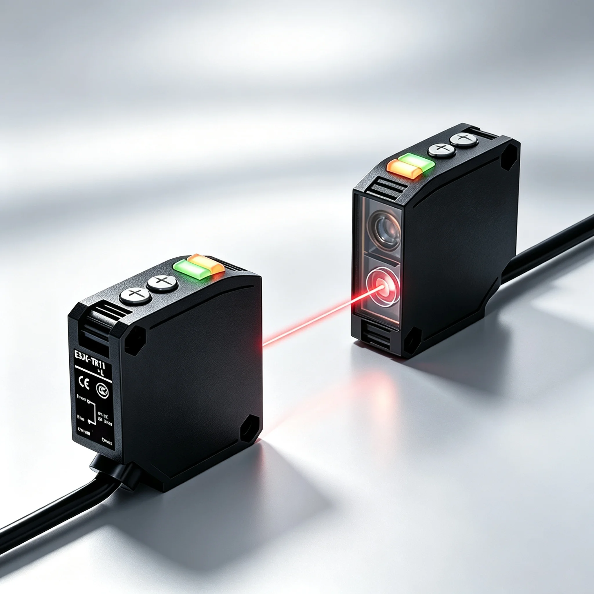 Photoelectric Sensor E3JK-RR12 Retro-reflective 24-240V DC/AC Universal Relay Output Square Optical Photoelectric Switch RR11