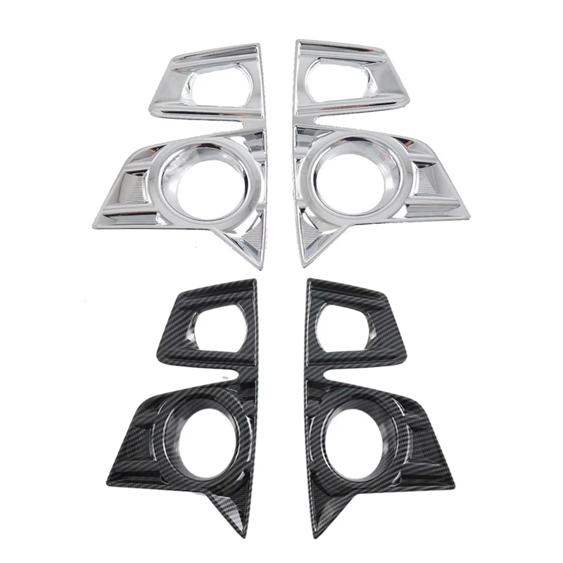 Car Front Foglight Cover Frame Trim Sticker For ISUZU D-MAX 2021 2022 Car Styling Fog Lamp Frame ABS