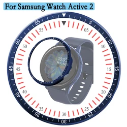 Кольцо-Безель со шкалой для Samsung Galaxy Watch Active 2 40 мм/44 мм, защитная крышка корпуса, спортивный клейкий металлический бампер, аксессуары