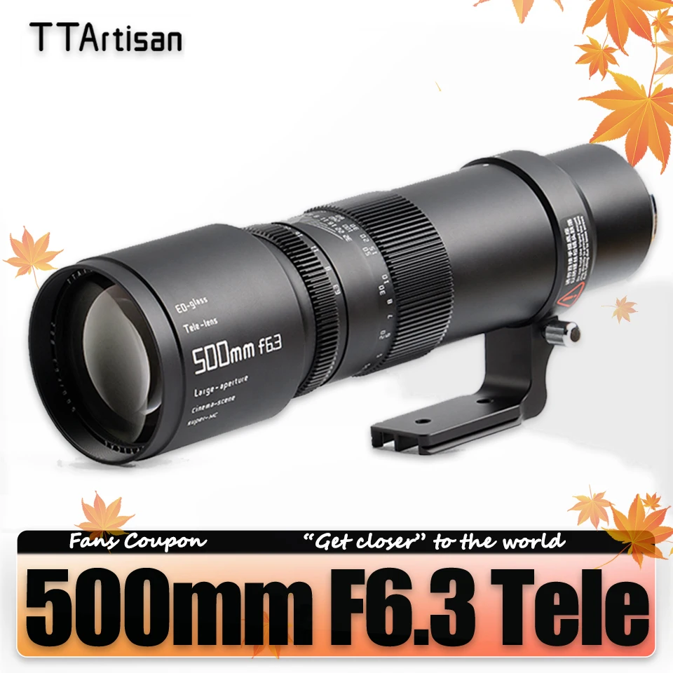 

TTArtisan Full Frame 500mm F6.3 Telephoto Camera Lens for Humaniest Photography for Fujifilm X GFX E Nikon F Z EF RF L Mount