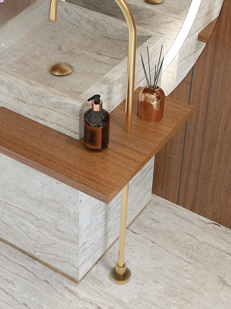 Travertine column basin Floor-to-ceiling integrated art basin Wash basin Balcony Outdoor hotel