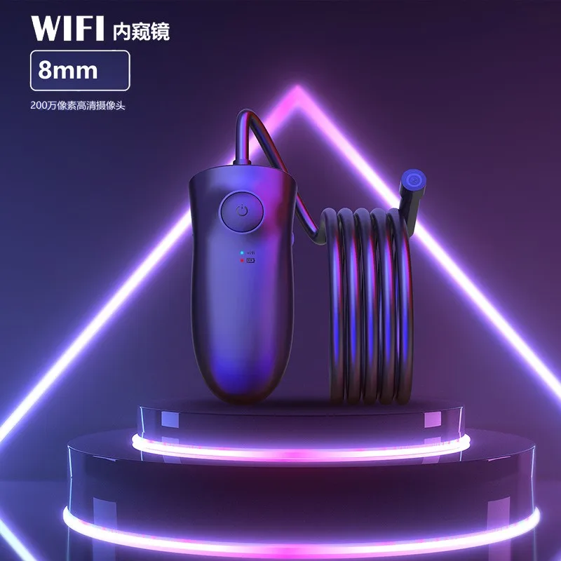 2MP 1080P 8mm WIFI Industrial  Endoscope Camera CMOS Borescope Water-Proof IP66 Digital Microscope Inspection Otoscope