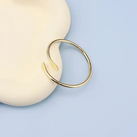 MaiLun 10 st/lot tomma mässingsstapelarmband slät oval stapelarmband öppen manschettarmband F1671 6 best sales mässingsarmband - №5