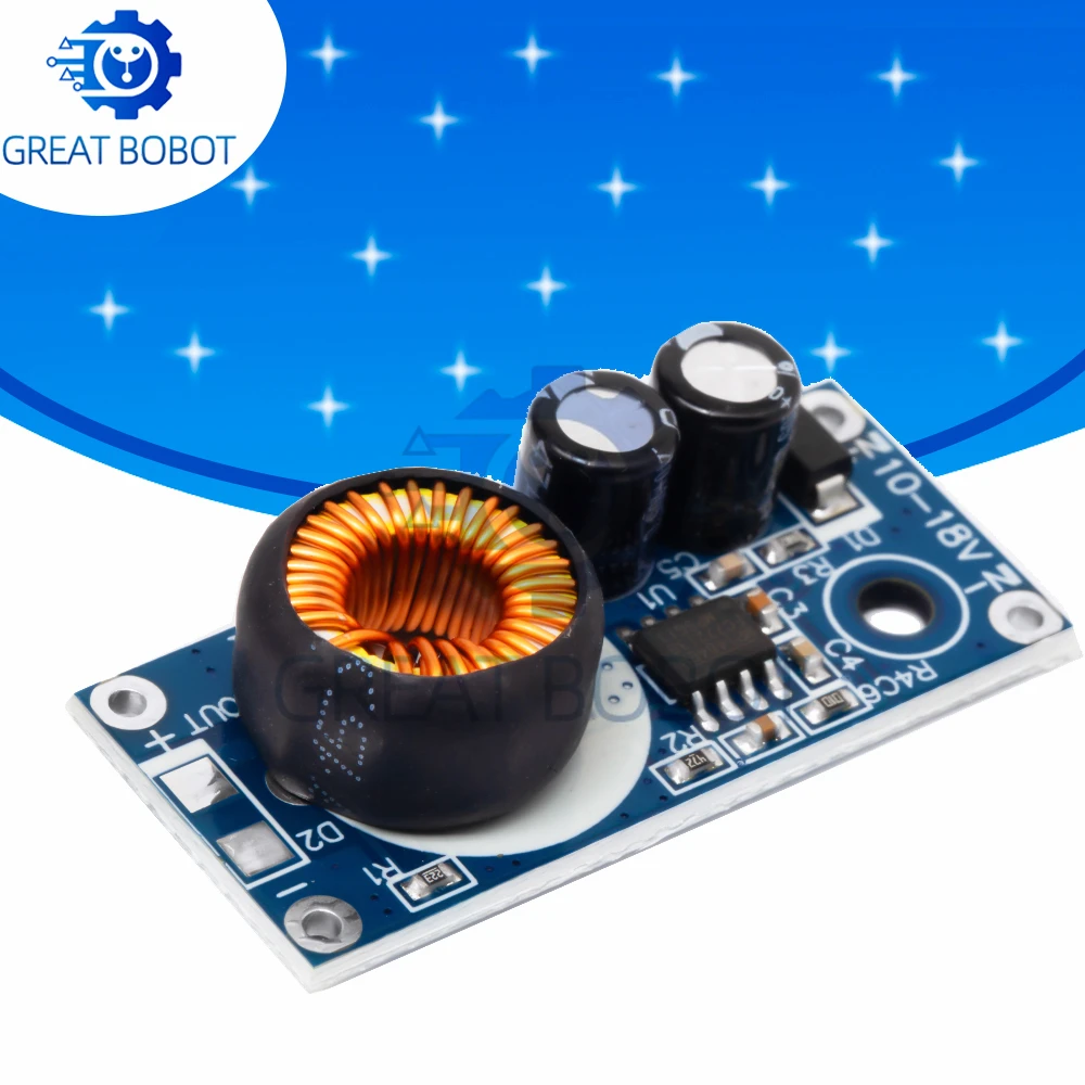 MP1484EN DC-DC Step-Down Power Module 10V-18V Input to 5V Output with Heatsink for RC Model Aircraft
