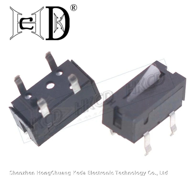 5pcs KFC-V-08A Triangle Black and White Handle Detection Limit Switch Reset Micro Four-Leg Button Travel Detection