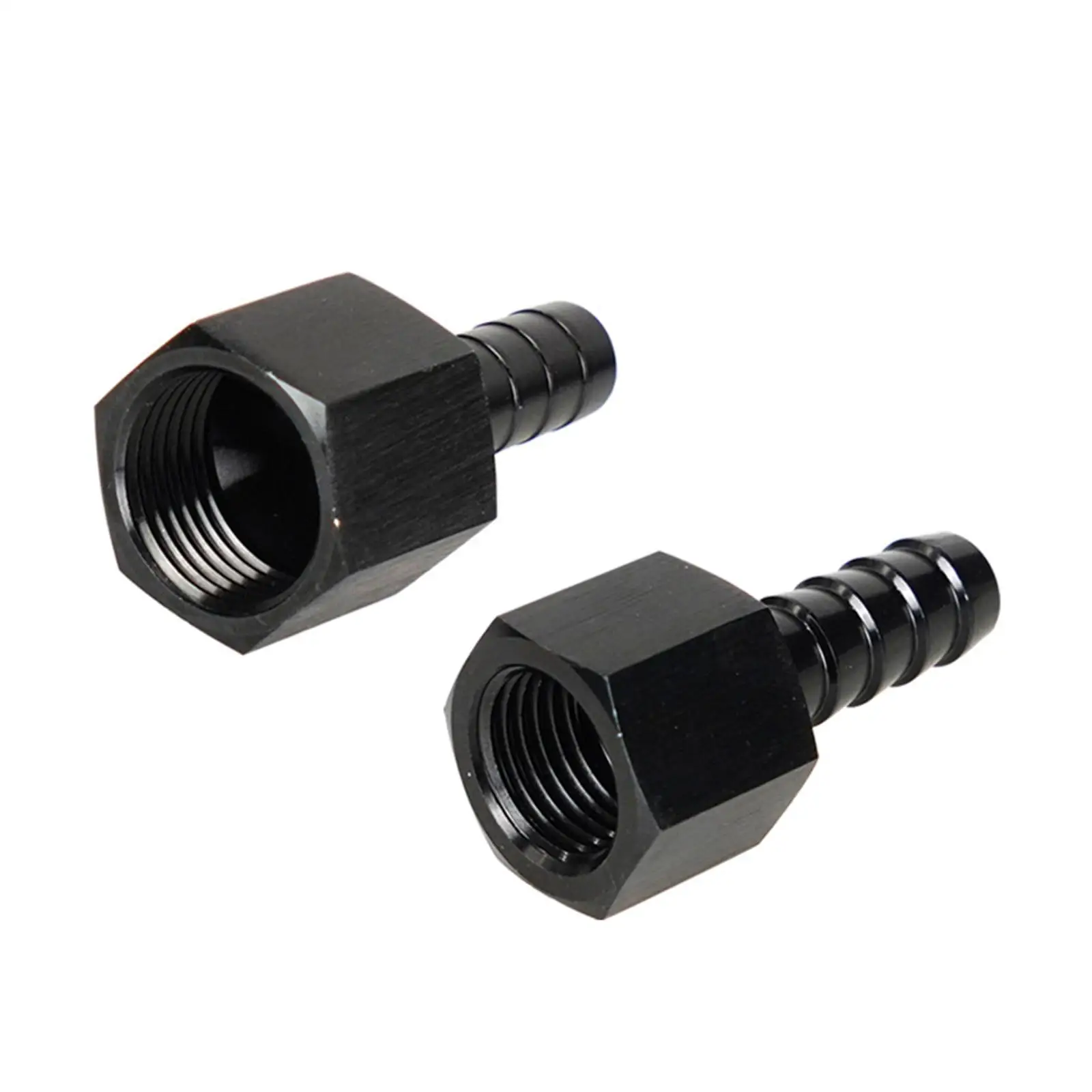 Straight 6AN Female to 3/8 Hose Barb Fitting Adapter Durable Metal Petrol Line Connector for Automotive Carburetor Fuel Systems