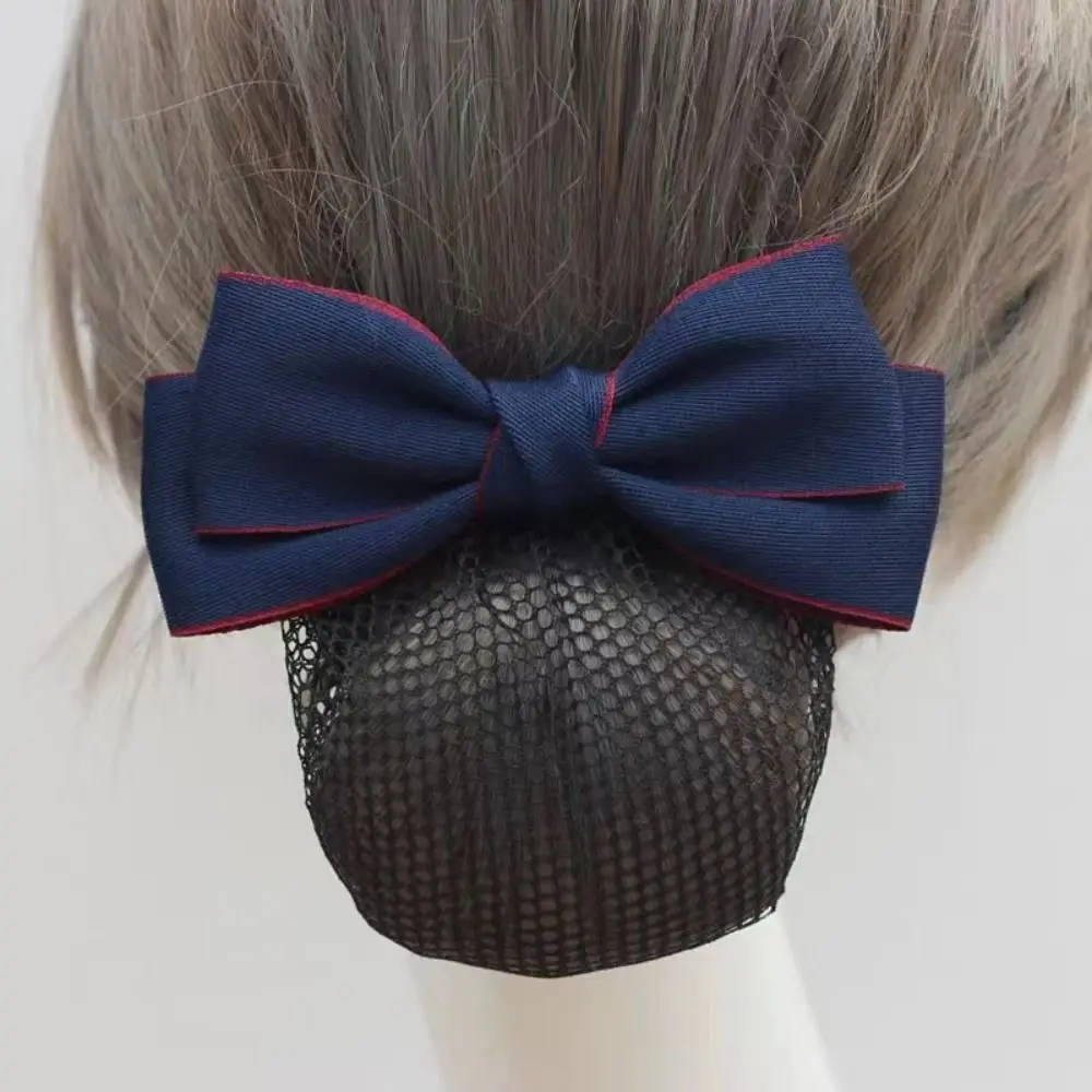 

Sweet Ribbon Bowknot Spring Clip Korean Style Hairpin Bun Snood Hair Accessories Headwear Nurse Hair Clip Girls