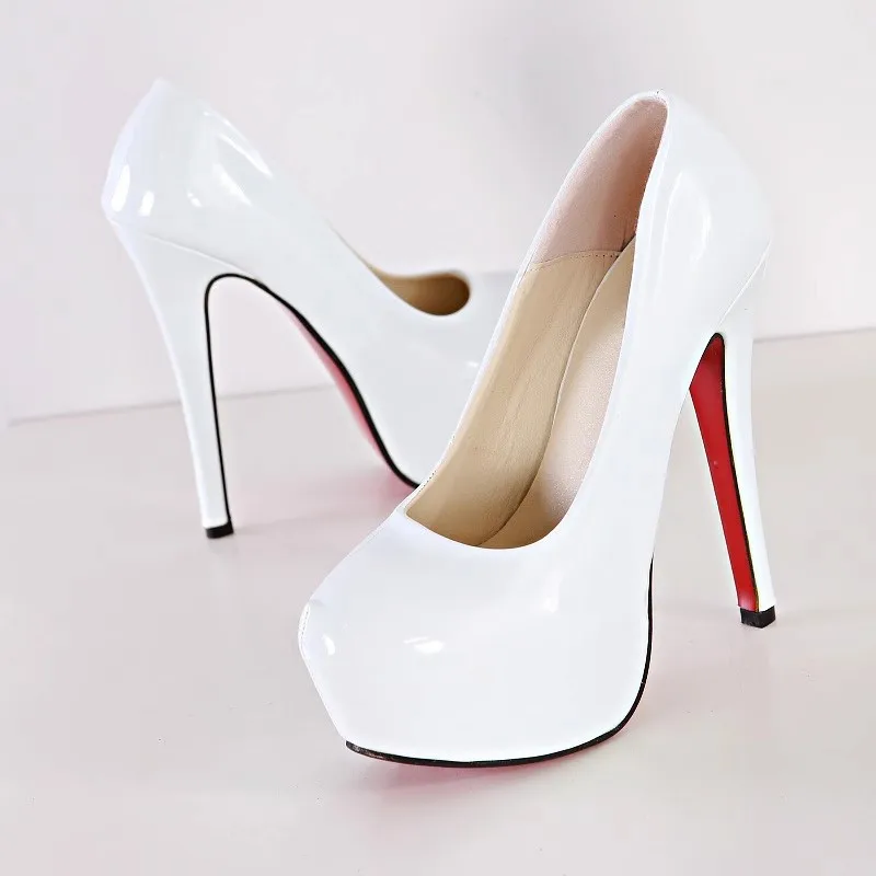 Big Size 35-45 Sexy Platform Female Party Pumps Stiletto Wedding Fashion Patent Leather High Heels Shoes for Women 2024 Shallow