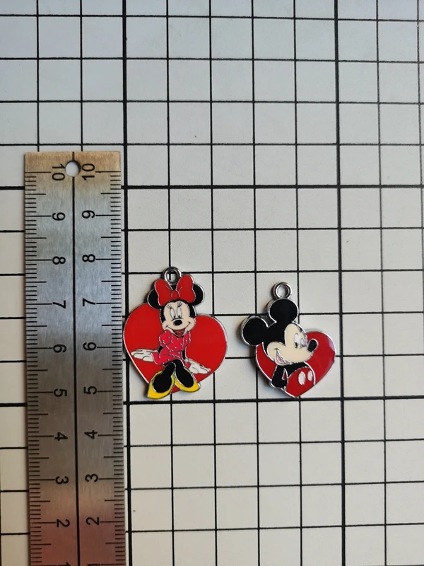 10PCS cartoon Minnie mickey Pendant DIY Jewelry Necklace Earrings Bracelet Jewelry Earring Charms