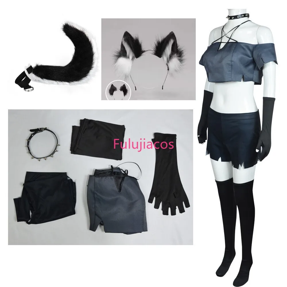 

Fulujiacos Helluva Cosplay Costume Loona Loony Toony Neck Vest Tail