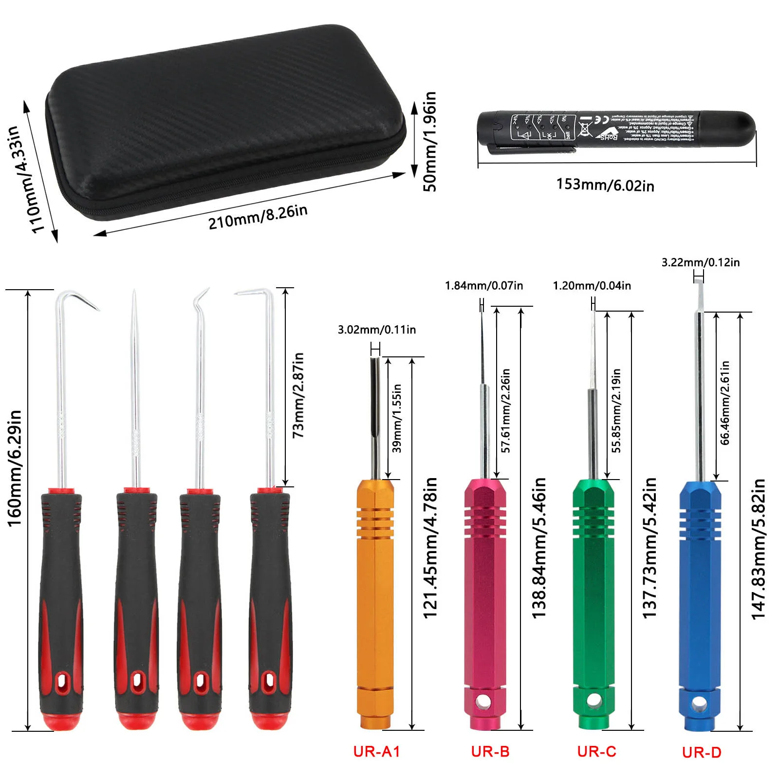 Pin Removal Tool KIT for Weather Pack Metri Pack Series Connector Harness Terminals and Crimp Pin Electrical Extractor Depinning