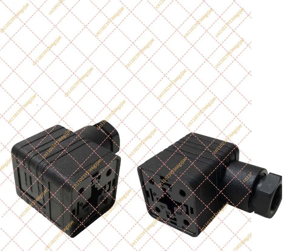 10Pcs Electromagnetic Valve Connector, A-Type Sensor Plug for Pneumatic Control System