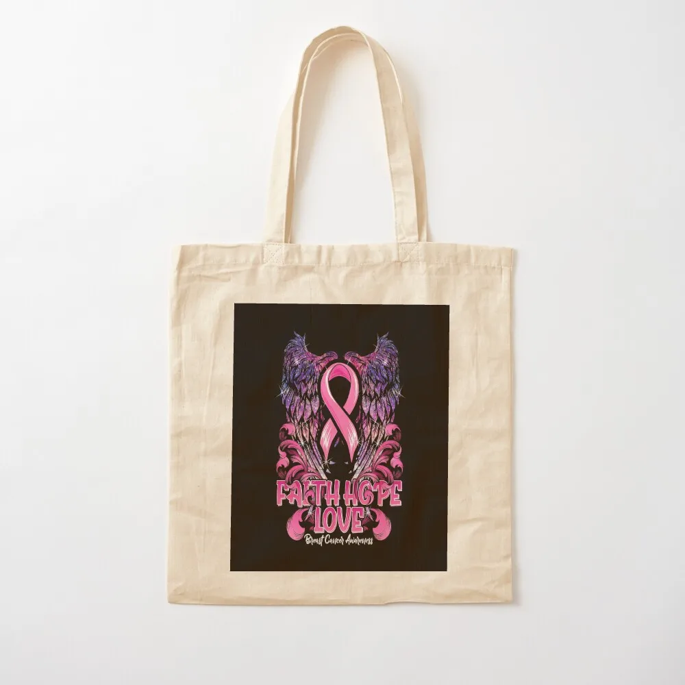 حقيبة حمل للتوعية بسرطان الثدي، حقيبة قماشية، حقيبة تسوق، حقيبة يد للمتسوقين