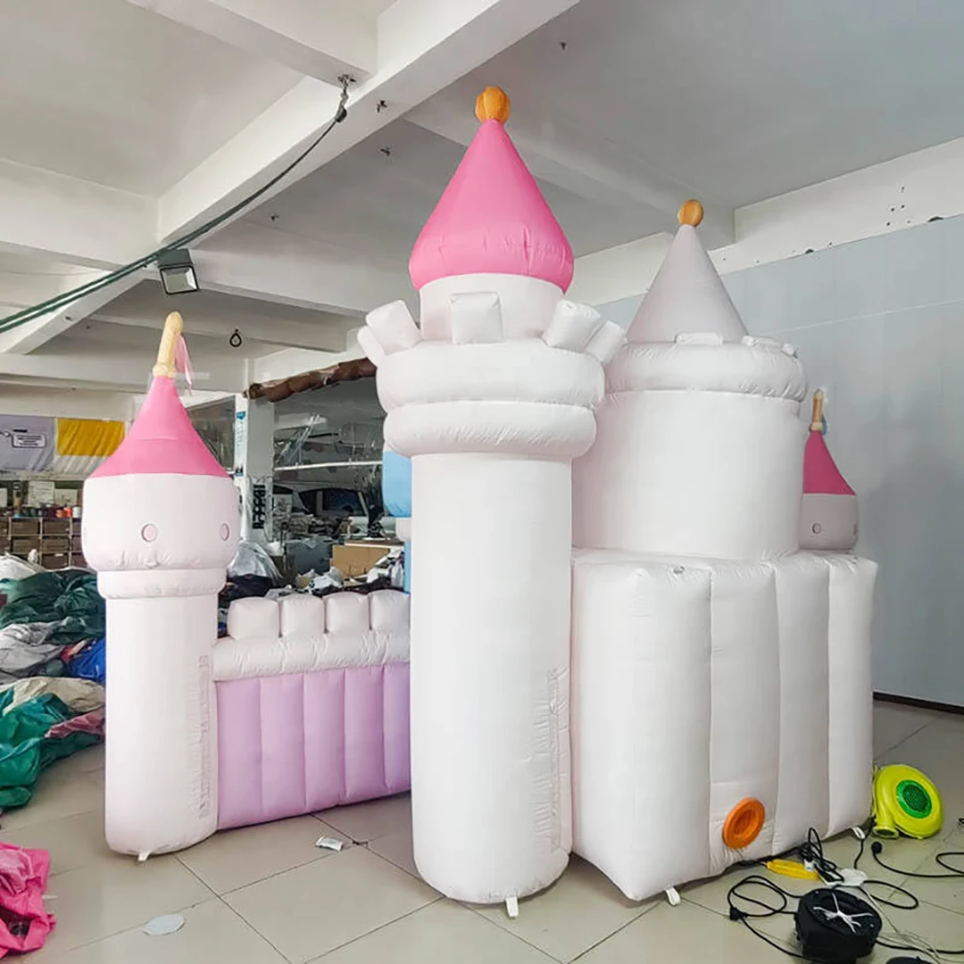 العملاق نفخ القلعة جدار الهواء ضربة الكرتونش قصر / منزل موضوع الأميرة حزب الديكور الدعائم للإعلان عن الحدث