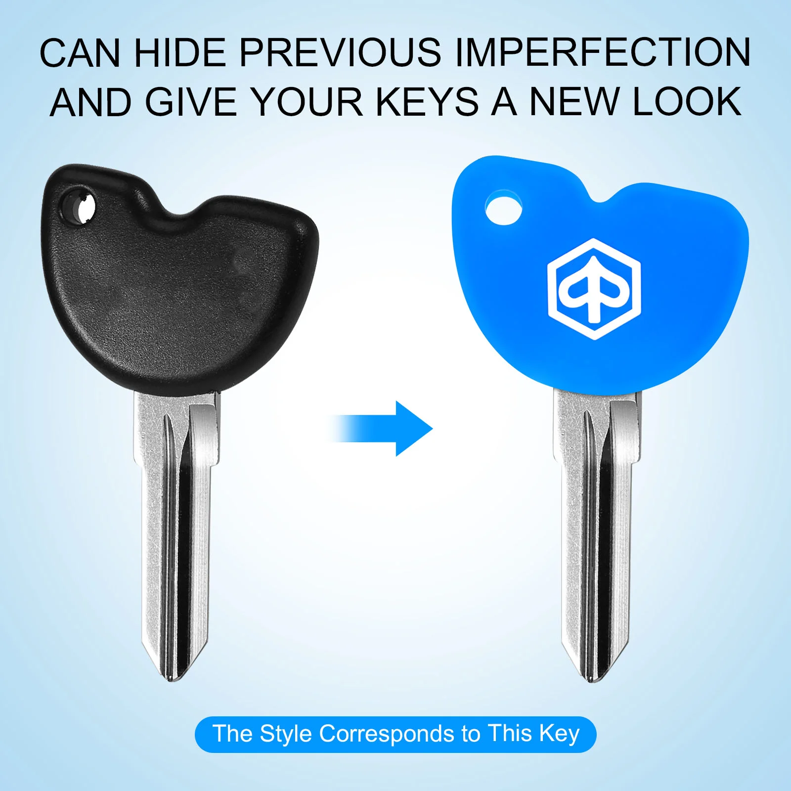 3pcs Motorcycle Key Protector Silicone Remote Cover Wear Resistance Dust Proof Scratch Proof Gift Idea Key