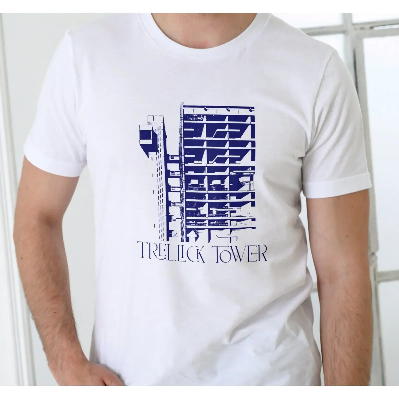 Trellick Tower Brutalism T Shirt vintage Washed Stretched Casual Stylish Unisex Top For Everyday Wear Comfortable streetwear