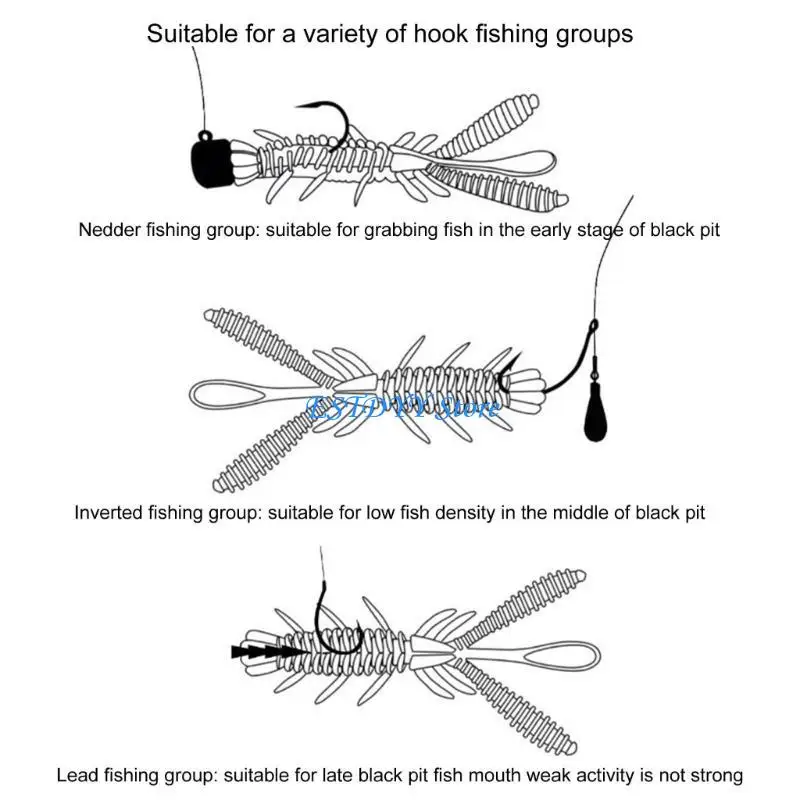 

G6DE 15PCS Soft Crawfish Baits Artificial Baits Swimbait Elastic Simulation Baits