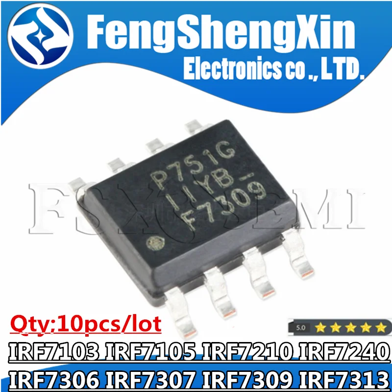 10 szt. F7103 IRF7103 IRF7105 F7105 IRF7210 F7210 IRF7240 F7240 IRF7306 F7306 IRF7307 F7307 IRF7309 F7309 IRF7313 F7313 SOP8 IC