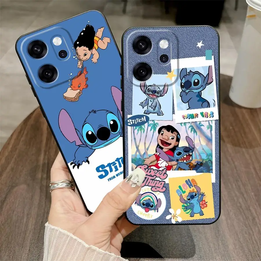 Coque arrière souple Disney Stitch, étui pour Oppo Reno A74 A98 A78 A93 Reno 4F 5 6 7 8 10 11 14 A76 A96 A84 F9 F11 F29 A83