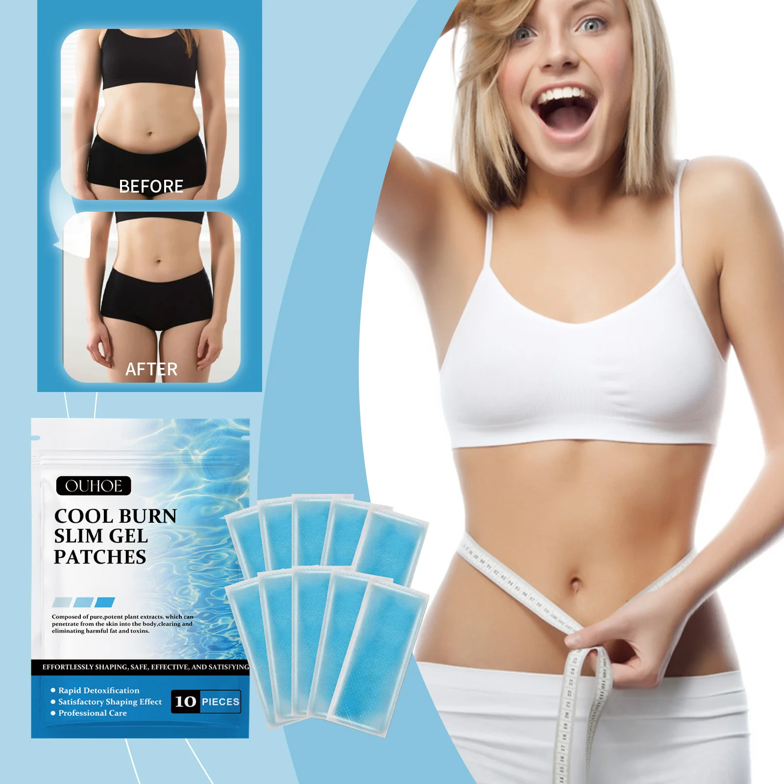 Body Shaping Slimming Ice Patch Foot Firming and Lifting Ice Patch Body Shaping Cold Compress Massage for Sculpting a Beautiful