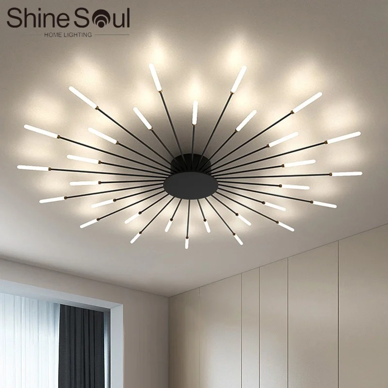 

New Style LED Ceiling Light Creative Fireworks Design Home Decor Lamp Living Room Bedroom Dining Room Kitchen Interior Lighting