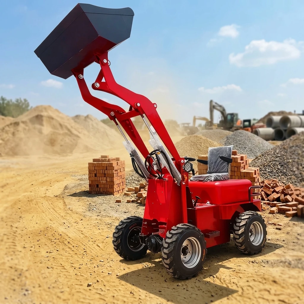 Smart Electric Mini Loader with Maintenance-Free Battery 60V 120Ah Compact Utility Loader for Global Wholesale Export