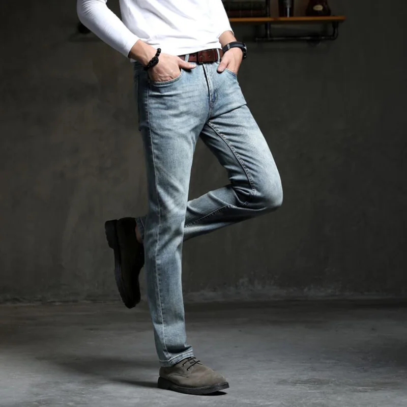 Männer jeans hosen stretch große größe große größe 6XL 7XL 8XL 9XL herbst klassische casual jeans hause 44 46 48 elastische