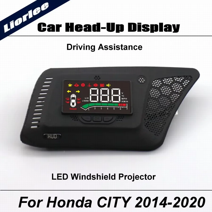 

Car LED Windshield Projector For Honda CITY 2014~2020 Auto HUD Head-Up Display Accessories Safe Driving Assistance